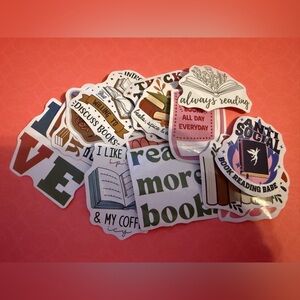 Assorted Book-Themed Stickers Set